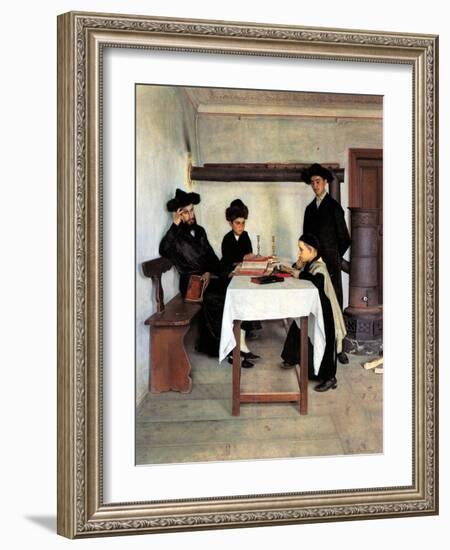 Sabbath Day-Isidor Kaufmann-Framed Art Print