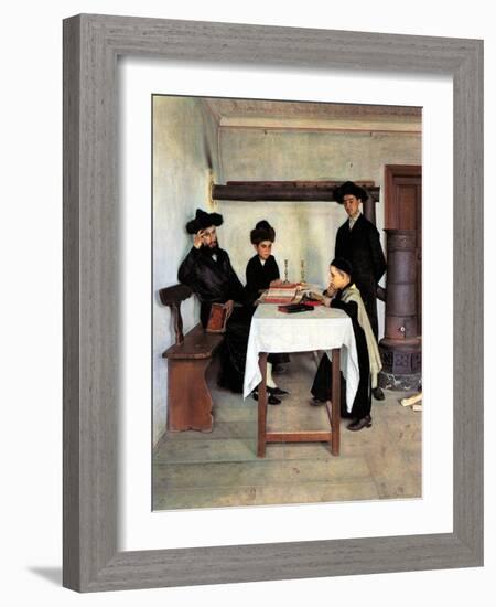 Sabbath Day-Isidor Kaufmann-Framed Art Print