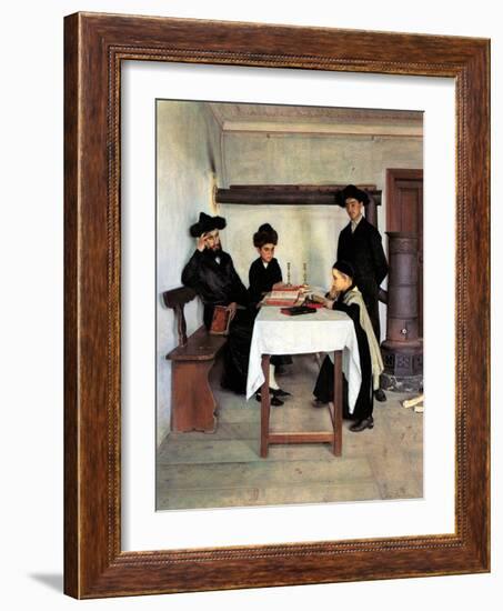 Sabbath Day-Isidor Kaufmann-Framed Art Print