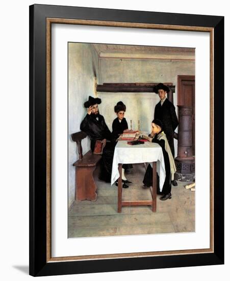 Sabbath Day-Isidor Kaufmann-Framed Art Print