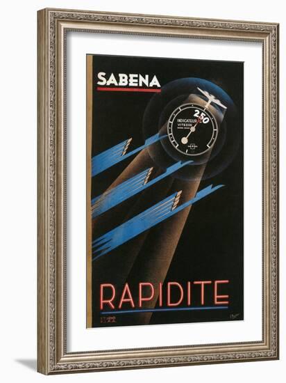 Sabena Advertisement-null-Framed Giclee Print
