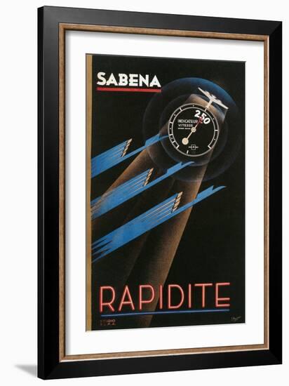 Sabena Advertisement-null-Framed Giclee Print