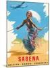 Sabena Airlines, Belgium - Congo - South Africa c.1950s-C^ J^ Pub-Mounted Giclee Print