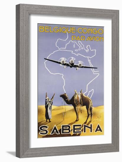 Sabena, Belgique-Congo, c.1930-null-Framed Giclee Print