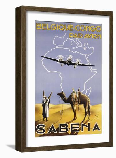 Sabena, Belgique-Congo, c.1930-null-Framed Giclee Print