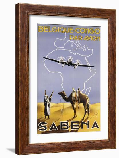 Sabena, Belgique-Congo, c.1930-null-Framed Giclee Print