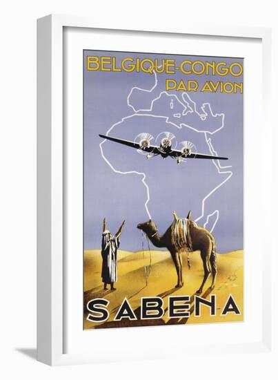 Sabena, Belgique-Congo, c.1930-null-Framed Giclee Print