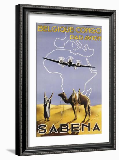 Sabena, Belgique-Congo, c.1930-null-Framed Giclee Print