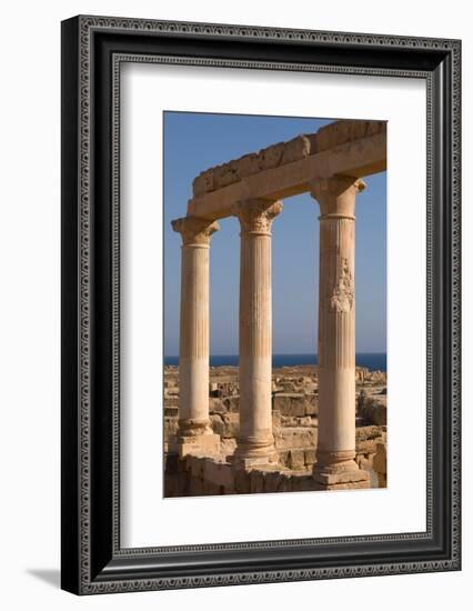 Sabratha Roman archaeological site. Sabratha, Tripolitania, Libya-Sergio Pitamitz-Framed Photographic Print