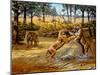 Sabre-toothed Cats Fighting-Mauricio Anton-Mounted Photographic Print