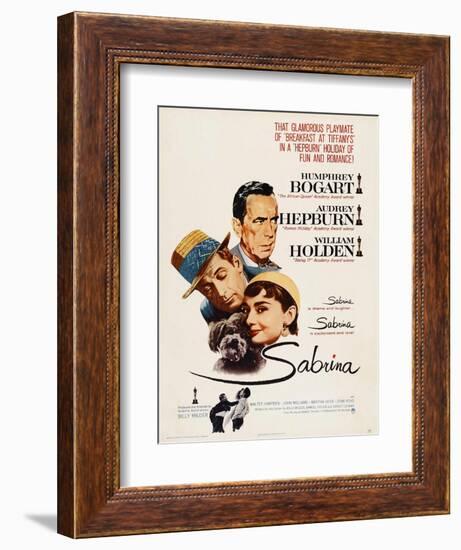 Sabrina, Audrey Hepburn, Directed by Billy Wilder, 1954-null-Framed Giclee Print