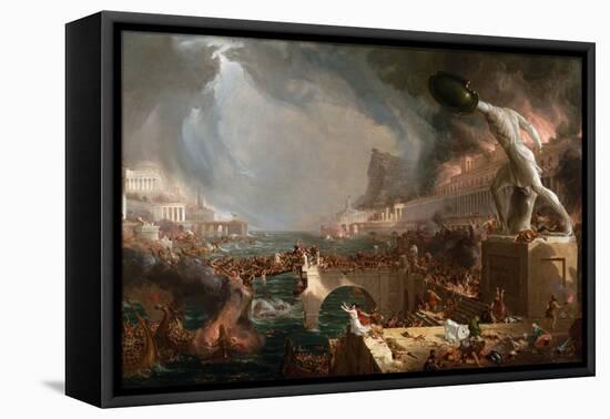 Sac De Rome (455) - Le Destin Des Empires - Destruction - Par Thomas Cole - 1836- New York Historic-Thomas Cole-Framed Premier Image Canvas