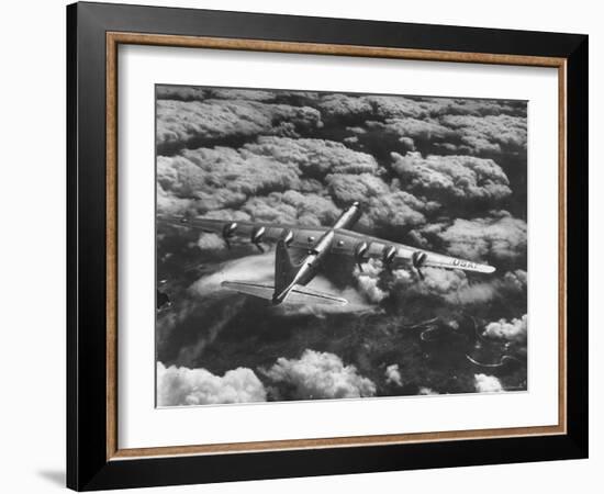 SAC's B-36 Bomber Plane During Practice Run from Strategic Air Command's Carswell Air Force Base-Margaret Bourke-White-Framed Photographic Print