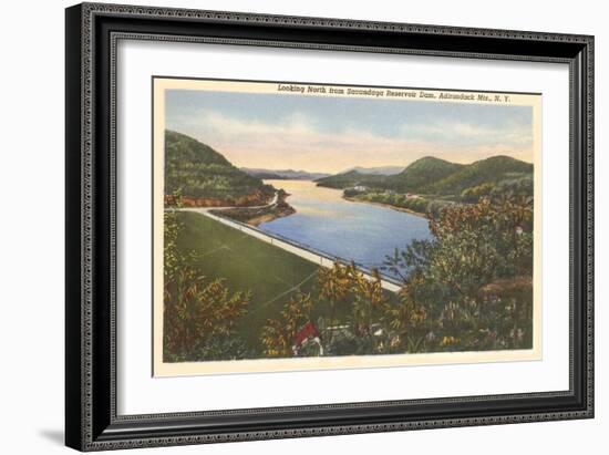 Sacandaga Reservoir Dam, Adirondacks, New York-null-Framed Art Print
