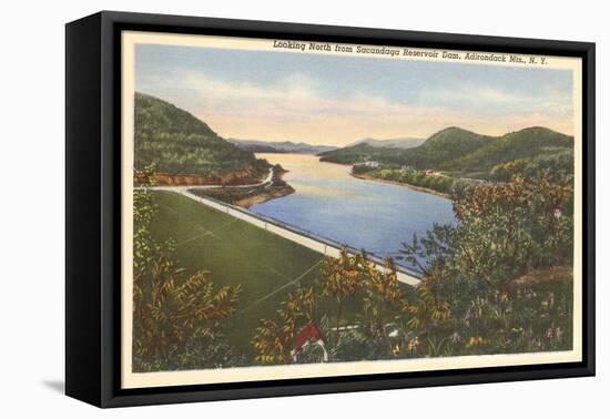 Sacandaga Reservoir Dam, Adirondacks, New York-null-Framed Stretched Canvas