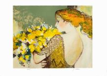 Femme au bouquet jaune-Sachiko Imai-Collectable Print