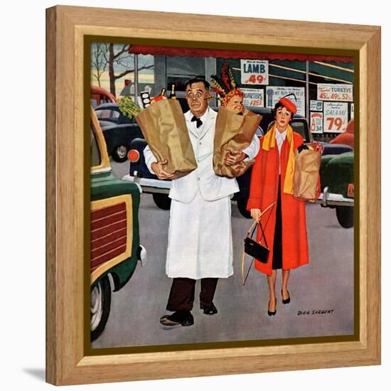 "Sack Full of Trouble", April 14, 1956-Richard Sargent-Framed Premier Image Canvas