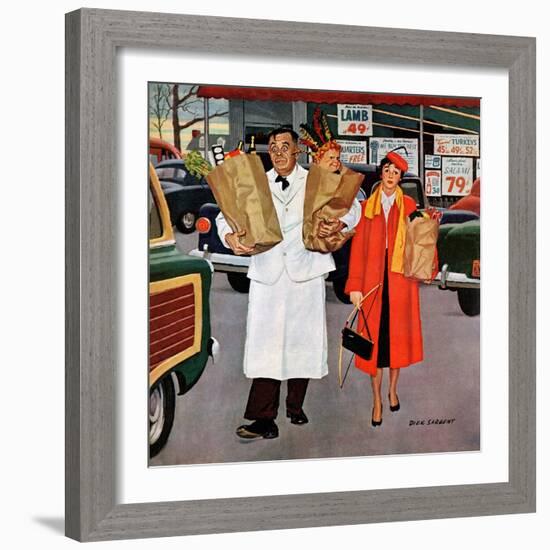 "Sack Full of Trouble", April 14, 1956-Richard Sargent-Framed Giclee Print