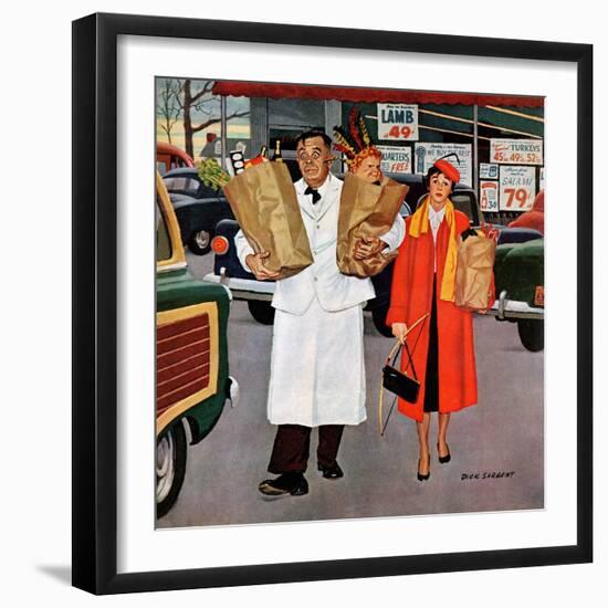 "Sack Full of Trouble", April 14, 1956-Richard Sargent-Framed Giclee Print