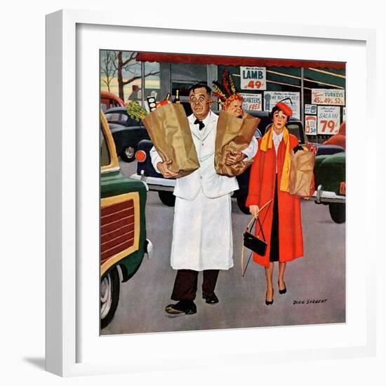 "Sack Full of Trouble", April 14, 1956-Richard Sargent-Framed Giclee Print