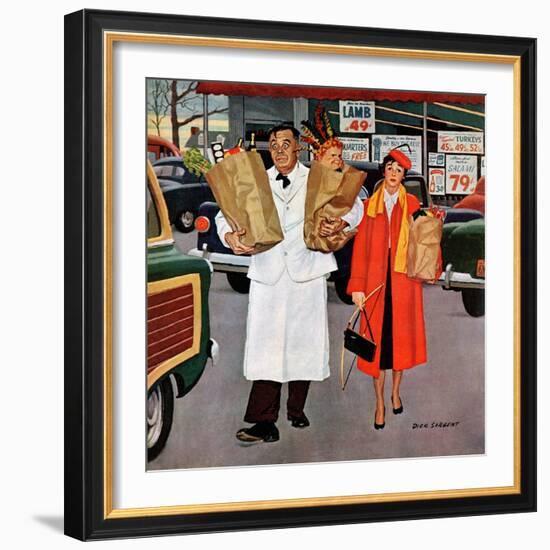 "Sack Full of Trouble", April 14, 1956-Richard Sargent-Framed Giclee Print