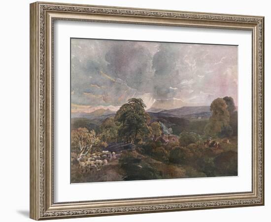 'Sackbridge Hall, Near Lowther', c1928-Peter De Wint-Framed Giclee Print