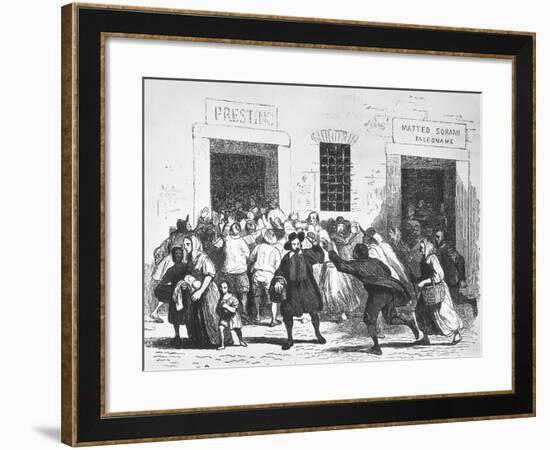 Sacking of Bakery, Episode of the Bread Riots in Milan-Alessandro Marchesini-Framed Giclee Print