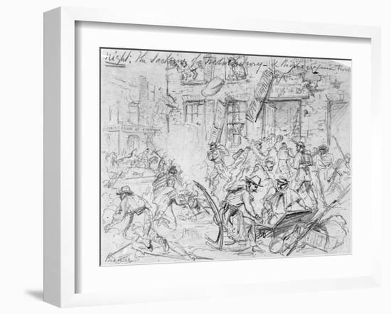 Sacking of Fredericksburg-null-Framed Giclee Print
