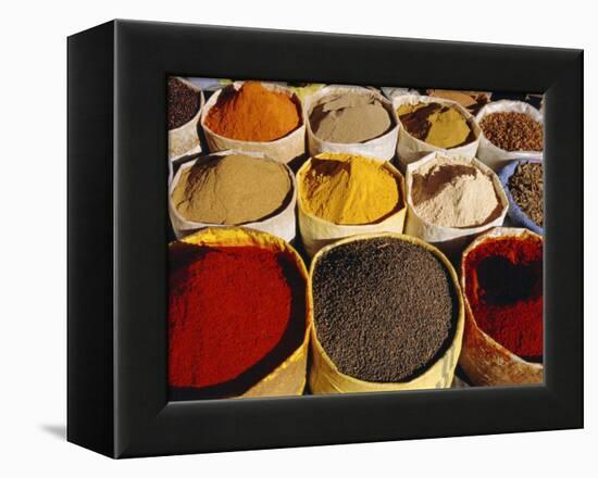 Sacks of Spices, Ouarzazate Market, Morocco, North Africa-Bruno Morandi-Framed Premier Image Canvas