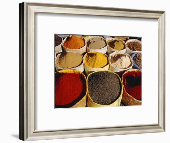 Sacks of Spices, Ouarzazate Market, Morocco, North Africa-Bruno Morandi-Framed Photographic Print