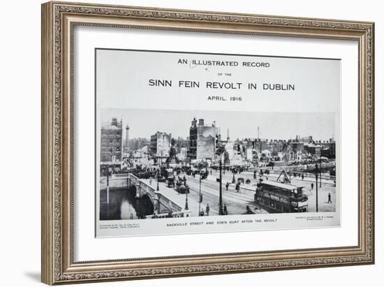 Sackville Street and Eden Quay after the Revolt, from 'An Illustrated Record of the Sinn Fein…-Irish Photographer-Framed Giclee Print