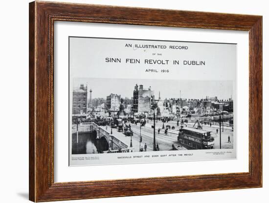 Sackville Street and Eden Quay after the Revolt, from 'An Illustrated Record of the Sinn Fein…-Irish Photographer-Framed Giclee Print