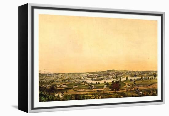 Saco, and Biddeford, Me, Between 1850 and 1870-null-Framed Premier Image Canvas