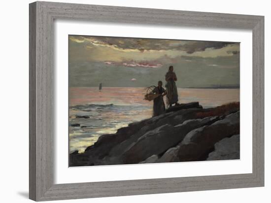 Saco Bay, 1896 (Oil on Canvas)-Winslow Homer-Framed Giclee Print