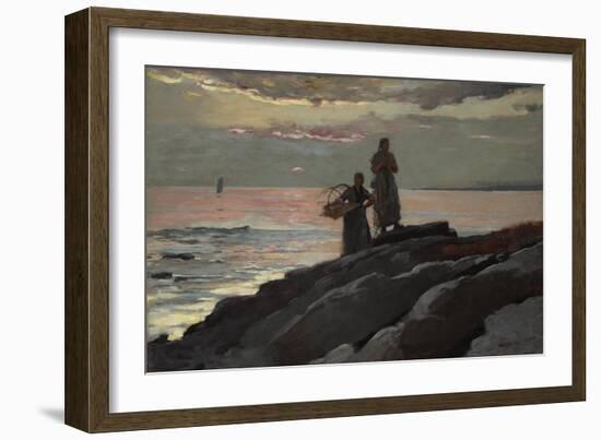 Saco Bay, 1896 (Oil on Canvas)-Winslow Homer-Framed Giclee Print