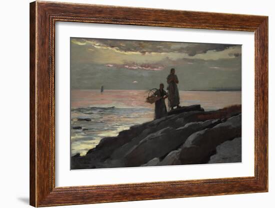 Saco Bay, 1896 (Oil on Canvas)-Winslow Homer-Framed Giclee Print