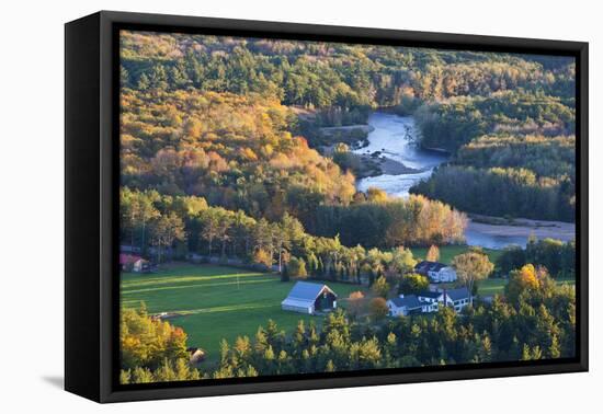 Saco River and the Mt Washington Valley, North Conway, New Hampshire-Jerry & Marcy Monkman-Framed Premier Image Canvas