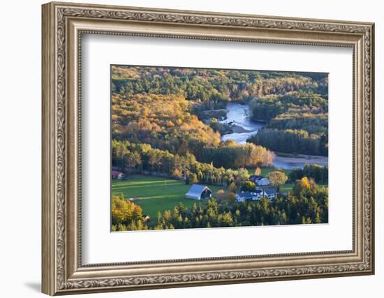 Saco River and the Mt Washington Valley, North Conway, New Hampshire-Jerry & Marcy Monkman-Framed Photographic Print