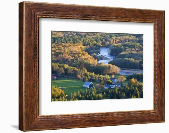 Saco River and the Mt Washington Valley, North Conway, New Hampshire-Jerry & Marcy Monkman-Framed Photographic Print