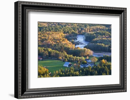 Saco River and the Mt Washington Valley, North Conway, New Hampshire-Jerry & Marcy Monkman-Framed Photographic Print