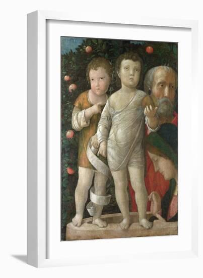 Sacra Familia, or Holy Family with Saint John-Andrea Mantegna-Framed Giclee Print