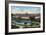 Sacramento, California - Panoramic View of Sutter's Fort-Lantern Press-Framed Art Print