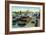 Sacramento, California - Sacramento River Shipping Scene-Lantern Press-Framed Art Print