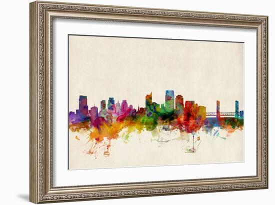 Sacramento California Skyline-Michael Tompsett-Framed Art Print