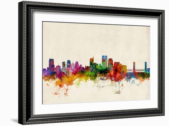 Sacramento California Skyline-Michael Tompsett-Framed Art Print