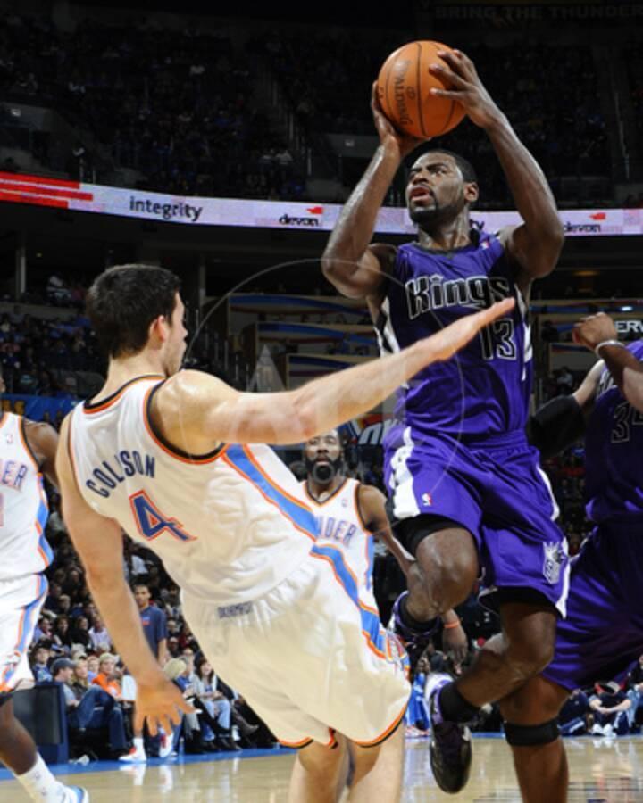 Sacramento Kings V Oklahoma City Thunder Nick Collison And Tyreke Sacramento Kings V Oklahoma City Thunder Nick Collison And Tyreke Evans Photo By Larry W Smith Art