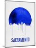 Sacramento Skyline Blue-null-Mounted Art Print
