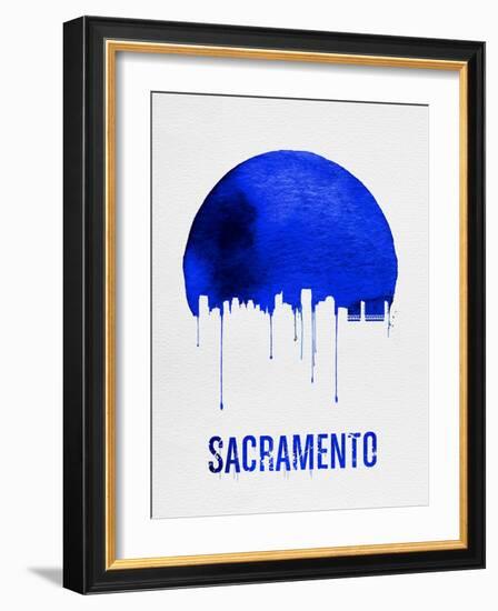 Sacramento Skyline Blue-null-Framed Art Print