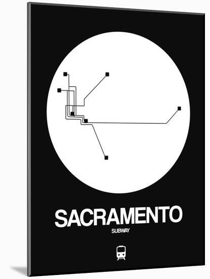 Sacramento White Subway Map-NaxArt-Mounted Art Print