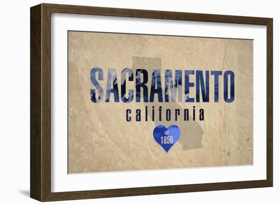 Sacramento-Red Atlas Designs-Framed Giclee Print